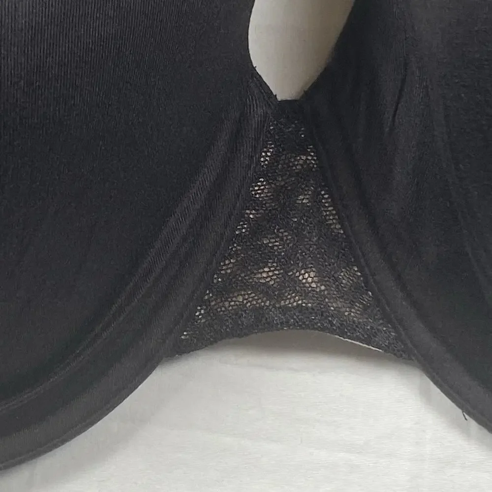 NWT Bali Comfort Revolution 42DD Black Soft Touch Wire Bra Smoothing Cool Fabric